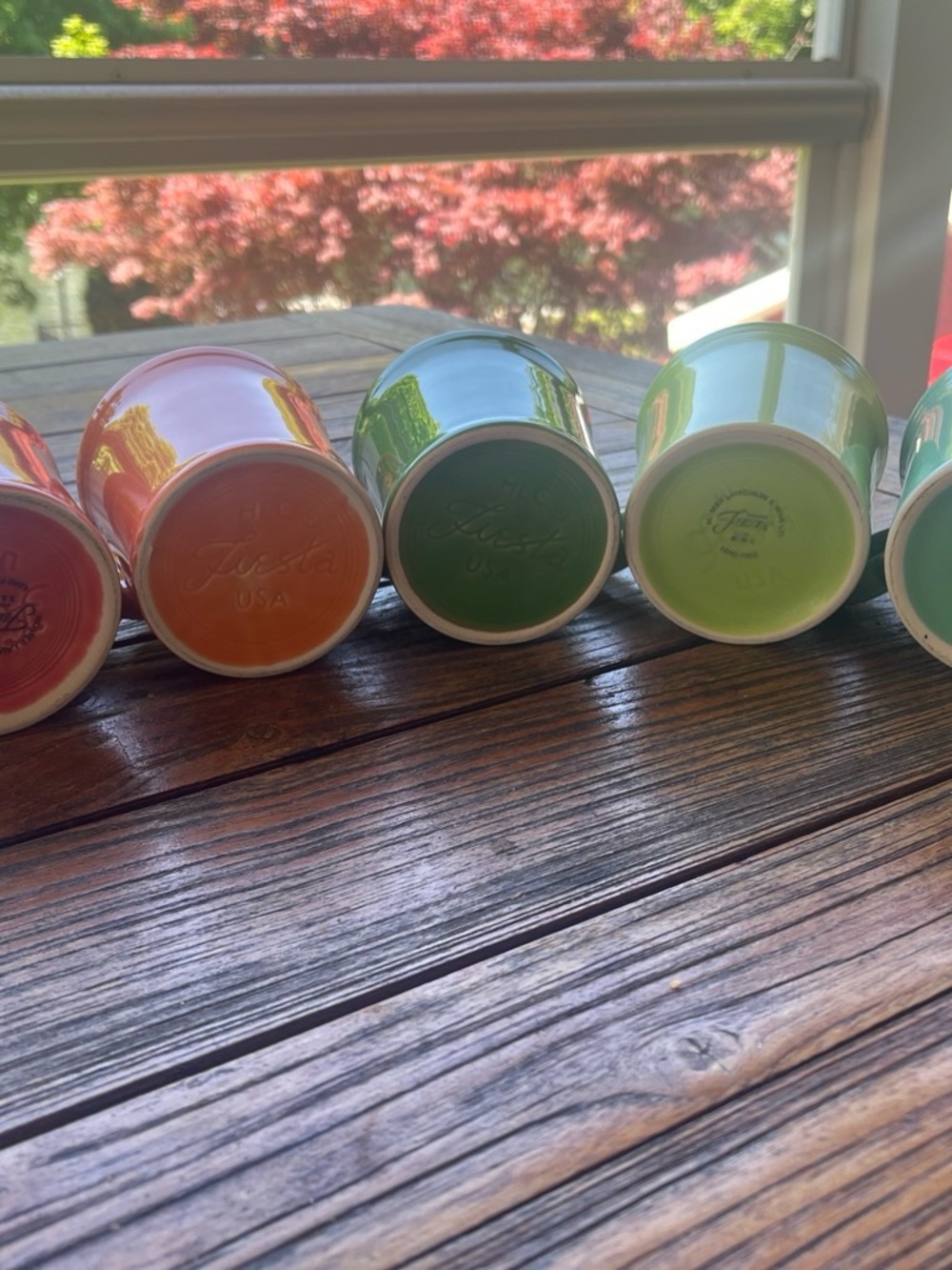 Fiestaware Mug Set of 5. Vintage 1980-1990s. - Picture 4 of 5